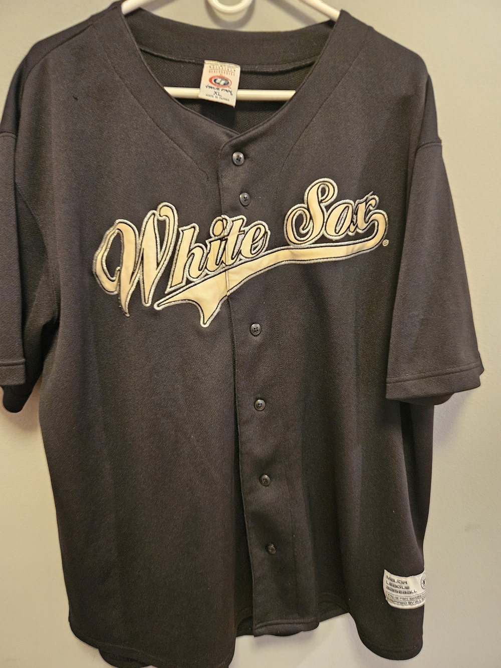 Chicago White Sox Black Button-Front Baseball Jersey